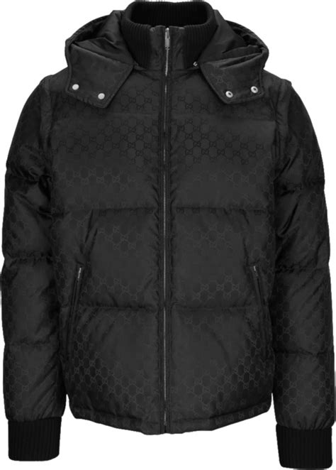 gucci black puffer jacket|Gucci windbreaker jacket.